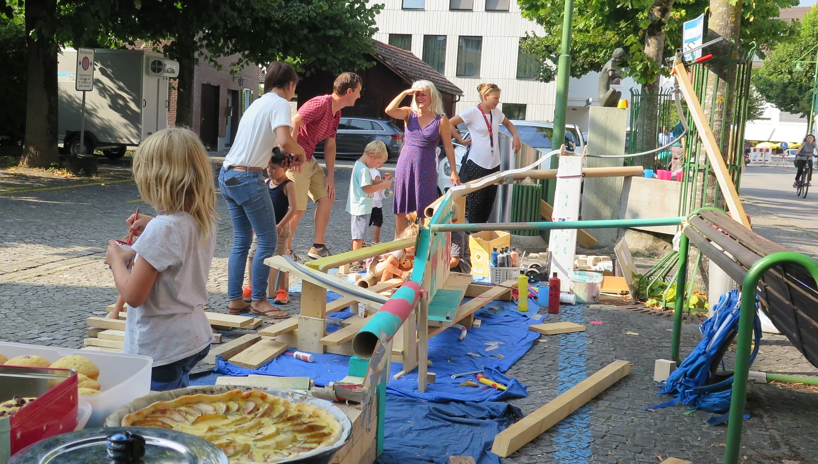 Chugelibahn statt Parkplatz - von Richard und Freunden am PARK(ing) Day 2020 in Sarnen