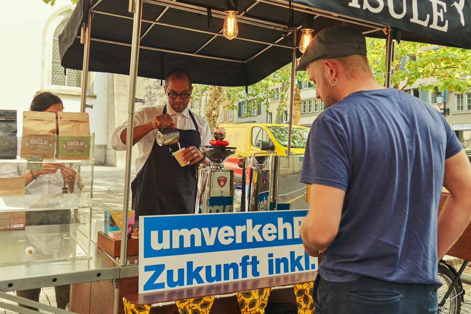 Isule Coffee Bike Kaffeedegustation am Zähringerplatz von Andrew am PARK(ing) Day 2020 in Zürich