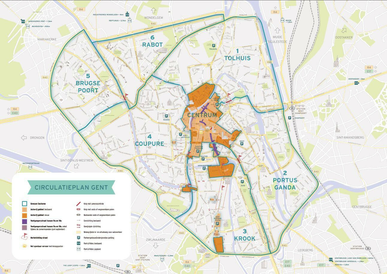 Circulatieplan Stadt Gent