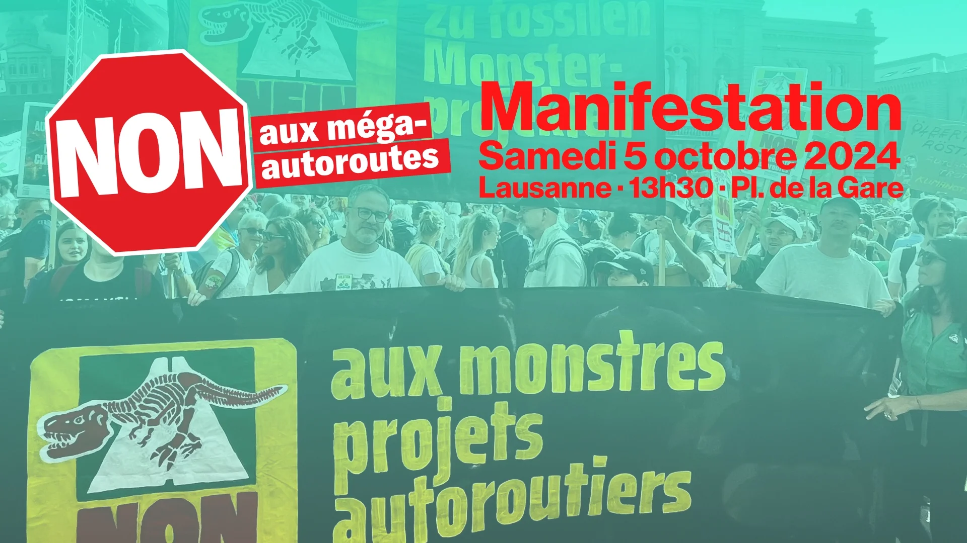 Manif autoroutes Lausanne