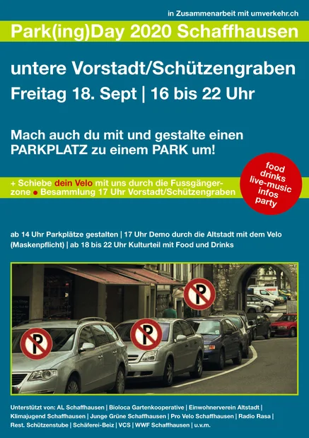 Flyer PARK(ing) Day 2020 in Schaffhausen